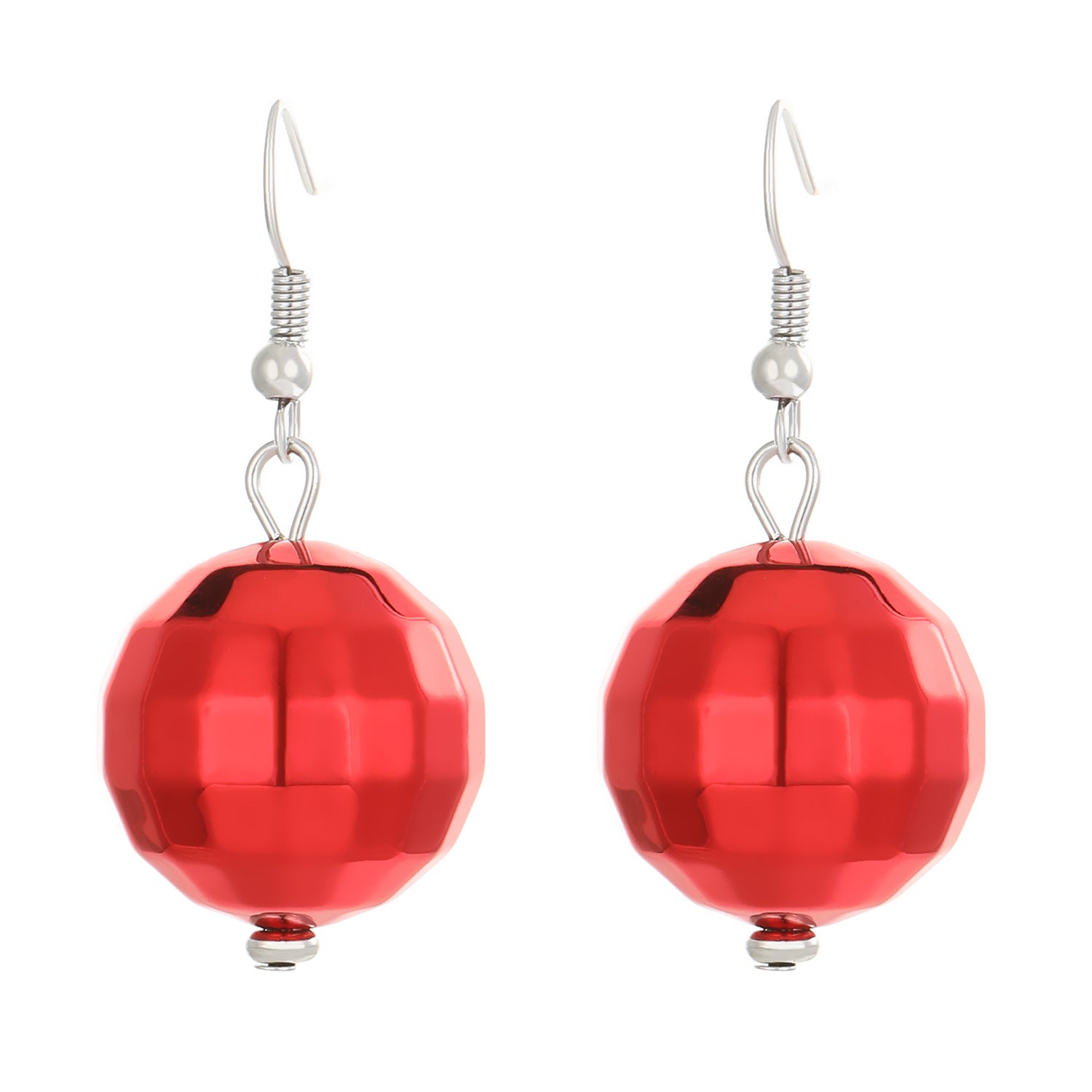 Wholesale Round Earrings Necklace Disco Bracelet Women Set Electroplating Jewelry